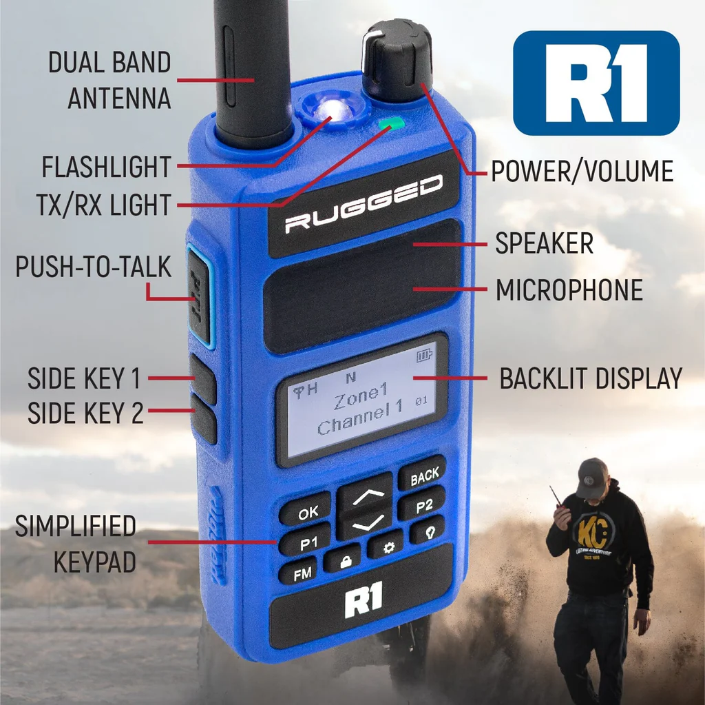 RUGGED HANDHELD RADIO AND MIC